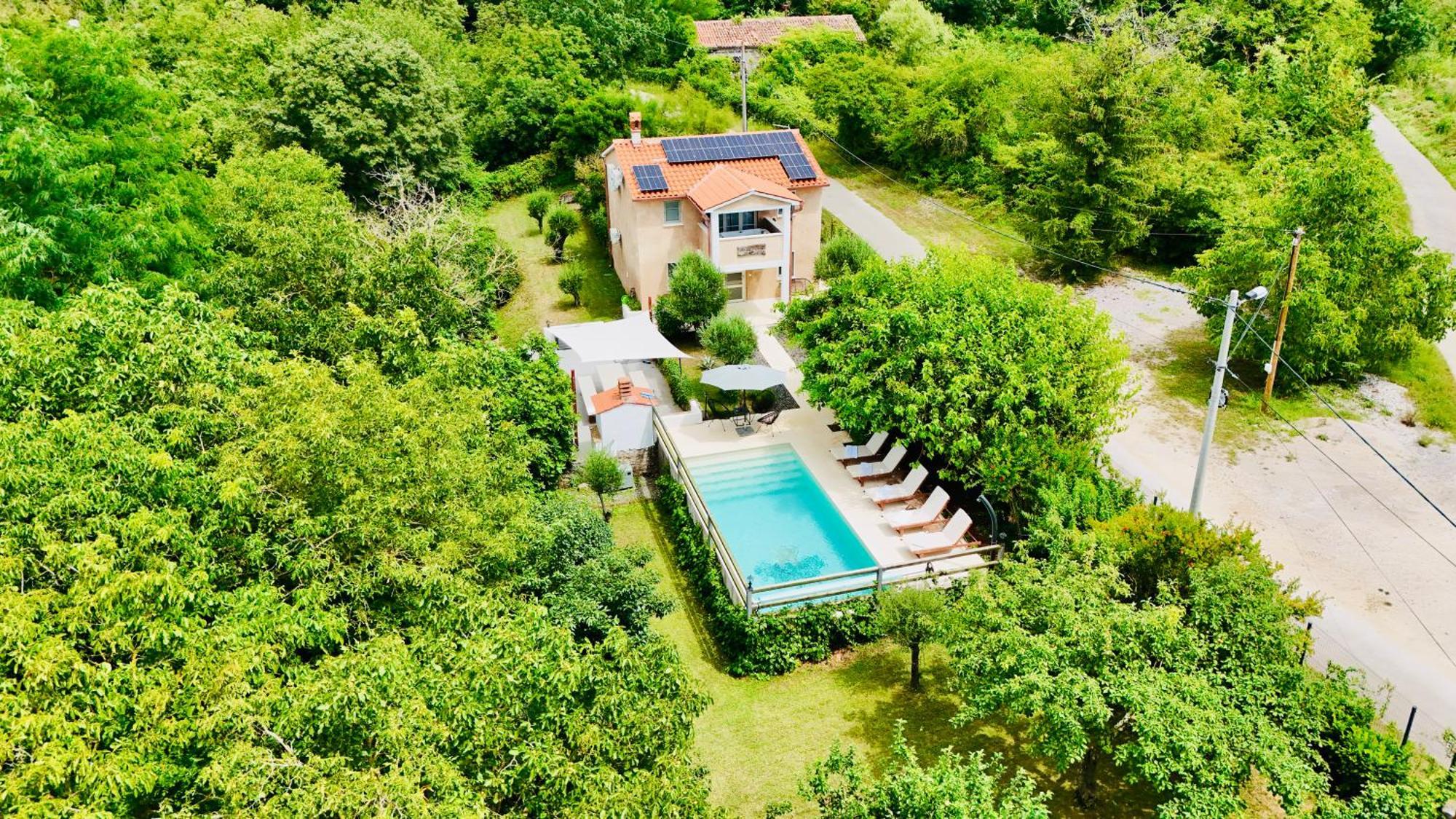 Wellness House Oliva With Heated Salt Water Pool, Sauna & Jakuzzi Labin  Buitenkant foto